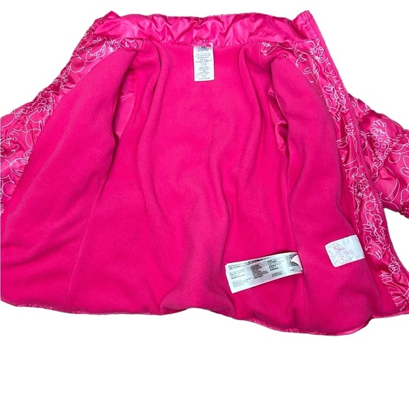 Girls Minnie Mouse Disney Pink Puffer Jacket Size 7/8 - Picture 4 of 13